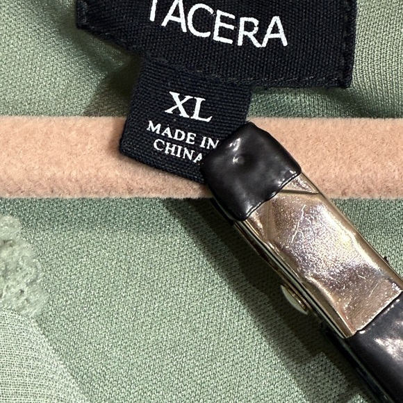 Tacera Sage Green Swiss Dot Drop Waist Peasant Dress Midi Size XL - Picture 5 of 8